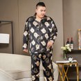 5XL Pajamas Men 165KG Spring Summer Ice Silk Satin Cool Pajama Man Set Casual Loose Luxury Print