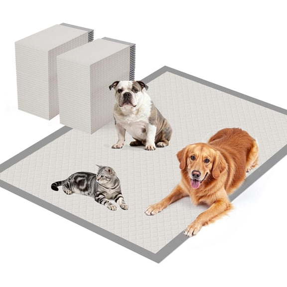 5XL Puppy Pads Extra Large, 37"x54" Super Absorbent & Leak-Proof Dog Pads, Nop-Slip Bottom Disposable Potty Training Pee Pads for Dogs Cats, 25 Count Grey