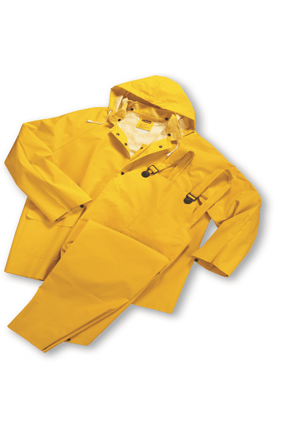 5XLarge .35 mm PVC over Polyester 3 pcs Rainsuit - Flame Resistant 1 Each