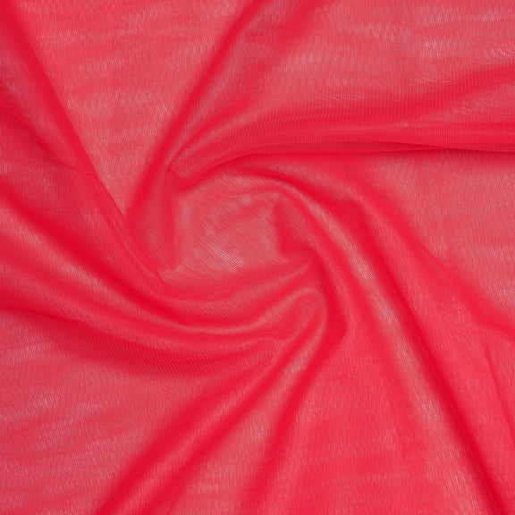 Hello Hobby 5 Yard Cut Matte Tulle 100% Nylon Solids Fabric, Red, 54" Wide for Sewing and Craft