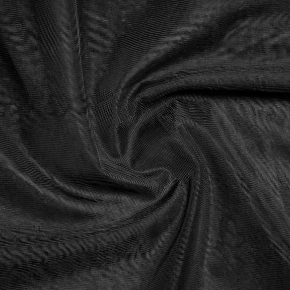 Hello Hobby 5 Yard Cut Matte Tulle 100% Nylon Solids Fabric, Black, 54" Wide for Sewing and Craft
