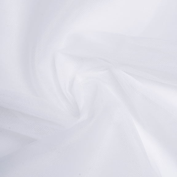 Hello Hobby 5 Yard Cut Petticoat 100% Nylon Solids Fabric, White, 54" Wide for Sewing and Craft