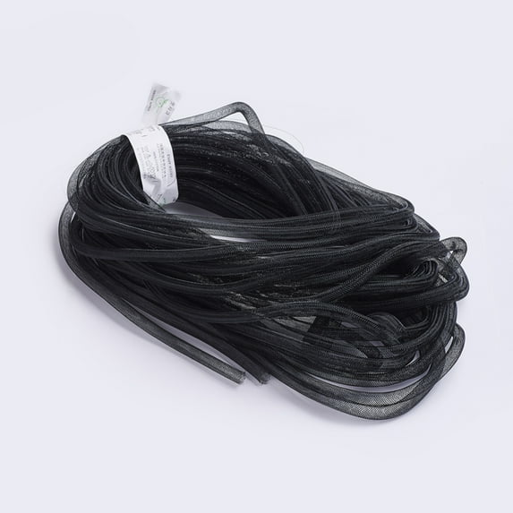5bundles Plastic Net Thread Cord Black 4mm 50Yards/bundle(150 Feet/bundle)