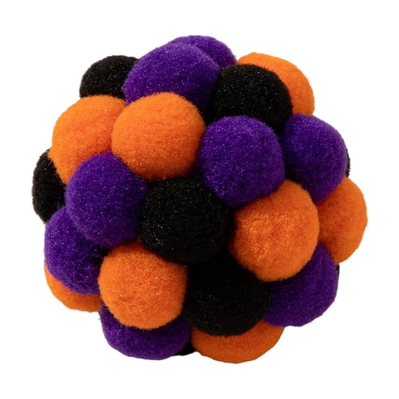 5cm In Diameter Colorful Furry Teaser Ball, Handmade Interactive Ball, Pet Toy For Boredom Relief