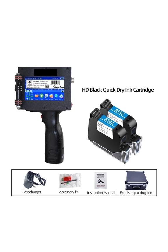 5cm Large Character Handheld Inkjet Printer Portable Pattern LOGO Label Coder Printing Machine Solvent Quick-drying ,Crisp, Vibrant Prints