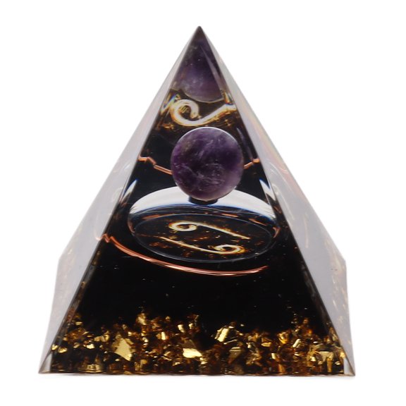 5cm Orgonite Pyramid For Healing Meditation, Positive Energy Crystal Generator