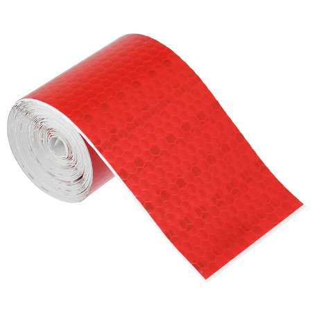 5cm x 3 Meters 2" x 9.84ft Reflective Hazard Warning Tape Sticker Decal Replacement for Car Truck Red