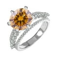thumbnail image 1 of 5ct 18K White Gold Moissanite Rings for Women Gift D Color VVS1 Clarity Diamond Rings 925 Sterling Silver Ring jewelry Moissanite Engagement Rings with Certificate, 1 of 8
