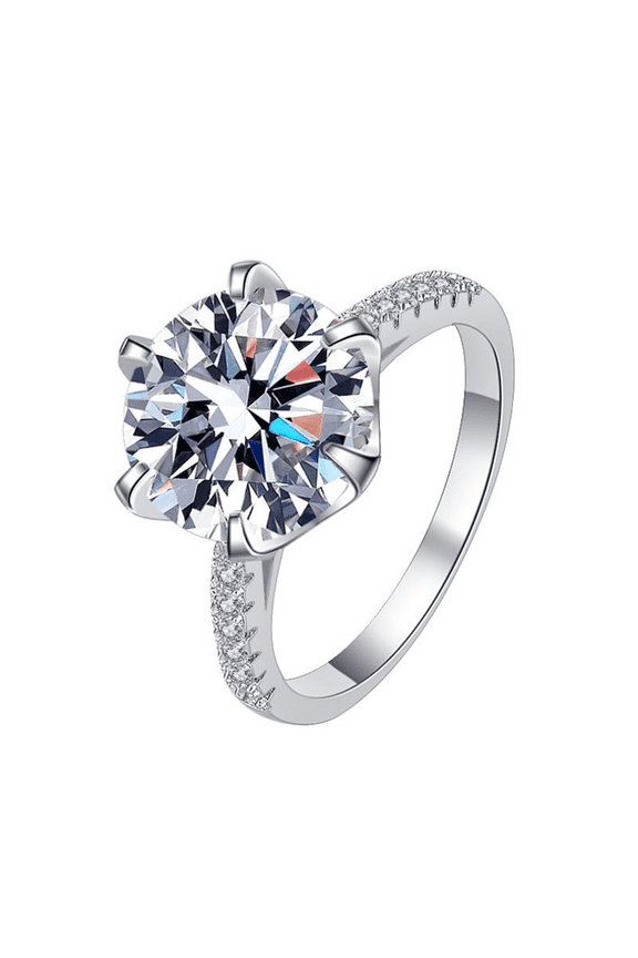 5ct D Color VVS1 Moissanite Engagement Ring for Women 925 Sterling Silver Women Wedding Rings 6-prong Moissanite Diamond Rings for Anniversary Valentine's Day with Certificate
