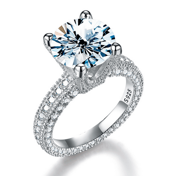 5ct Moissanite Rings for Women D Color VVS1 Moissanite Diamond Rings, Engagement Promise Wedding Rings for Girlfriend Mother with Certificate