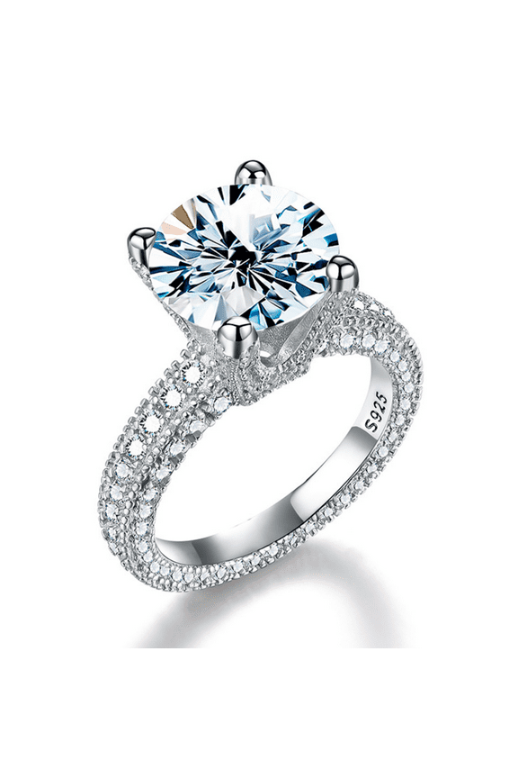 5ct Moissanite Rings for Women D Color VVS1 Moissanite Diamond Rings, Engagement Promise Wedding Rings for Girlfriend Mother with Certificate