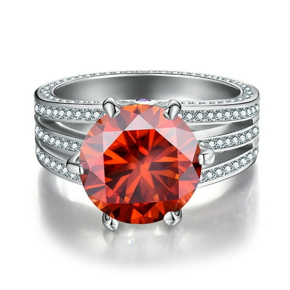 5ct Moissanite Wedding Bands for Women D Color VVS1 Clarity Sterling Silver Diamond Rings Blue/Purple/Pink Moissanite Engagement Rings with Certificate