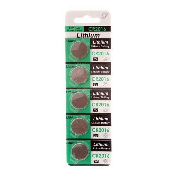5ct/PK CR2016 Lithium 3-Volt Button Cell Battery Batteries For Clock, Key Remote Control, Calculator, PC mainboard.