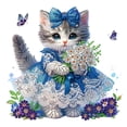 thumbnail image 1 of 5d Diamond Art Kit for Adults, Cute Cat DIY Diamond Painting Canvas with Full Set Tools, Pet Animal Crystal Art Picture, Stress Relief Craft for Home Wall Decor, Ideal Holiday Birthday Gift, E, 1 of 5