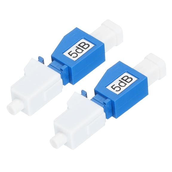 5dB LC Fiber Attenuator, LC/UPC SM Single Mode Fixed Fiber Optic Attenuator Male to Female, Pack of 2