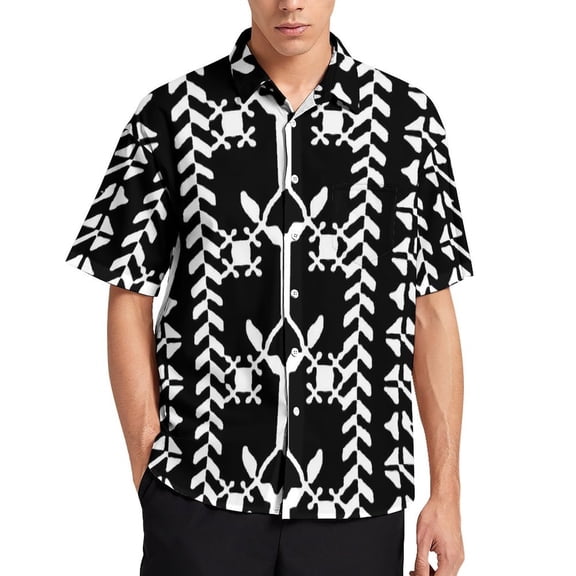 Psychodelic Textures Men's Short Sleeve Button Up Shirts Casual Regular-Fit Beach Summer Tops M-4XL