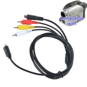 5ft AV A/V Audio Video TV Cable Cord Compatible with Handycam DCR-DVD92/e DCR-DVD406 e