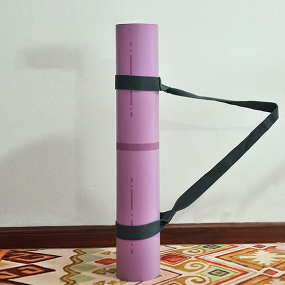 5ft Adjustable Yoga Mat Carrier Strap, Polyester Shoulder Sling, Portable Strap for All Mat Sizes, Hands-Free Gym & Travel Use,Black