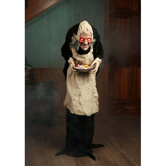 5ft Animated Greeter Old Lady Hag
