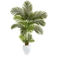 thumbnail image 1 of 5ft. Areca Palm Artificial Tree in White Planter, 1 of 2