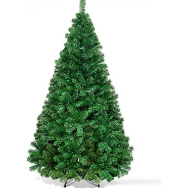 5ft Artificial Christmas Tree, Unlit Xmas Full Tree with 350 PVC Branch Tips, Foldable Metal Stand, Christmas Pine Tree for Indoor Office Home Decor