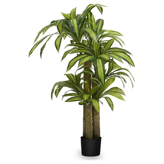 5ft Artificial Dracaena Tree Plant for House, Apartment or Office  Realistic Fake Indoor Plants for Living Room, Kitchen, Bedroom, Entryway or Bathroom  Faux Greenery for Home Dcor