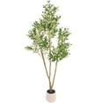 thumbnail image 1 of 5ft Artificial Olive Tree Elliptical Basin for Home Office Decor, 1 of 5