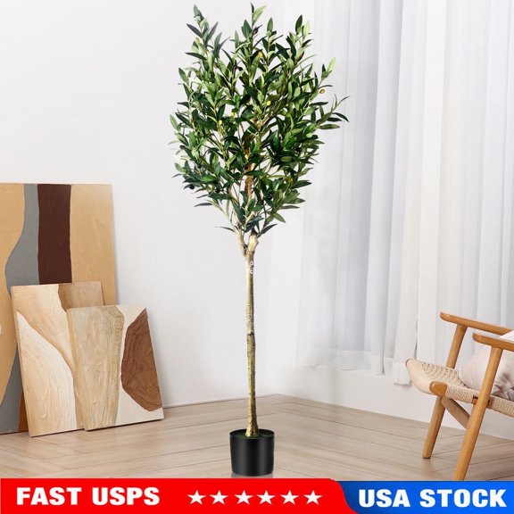5ft Artificial Olive Tree - Stylish Faux Plant for Restaurants, Weddings, Indoor/Outdoor Halloween Decoration