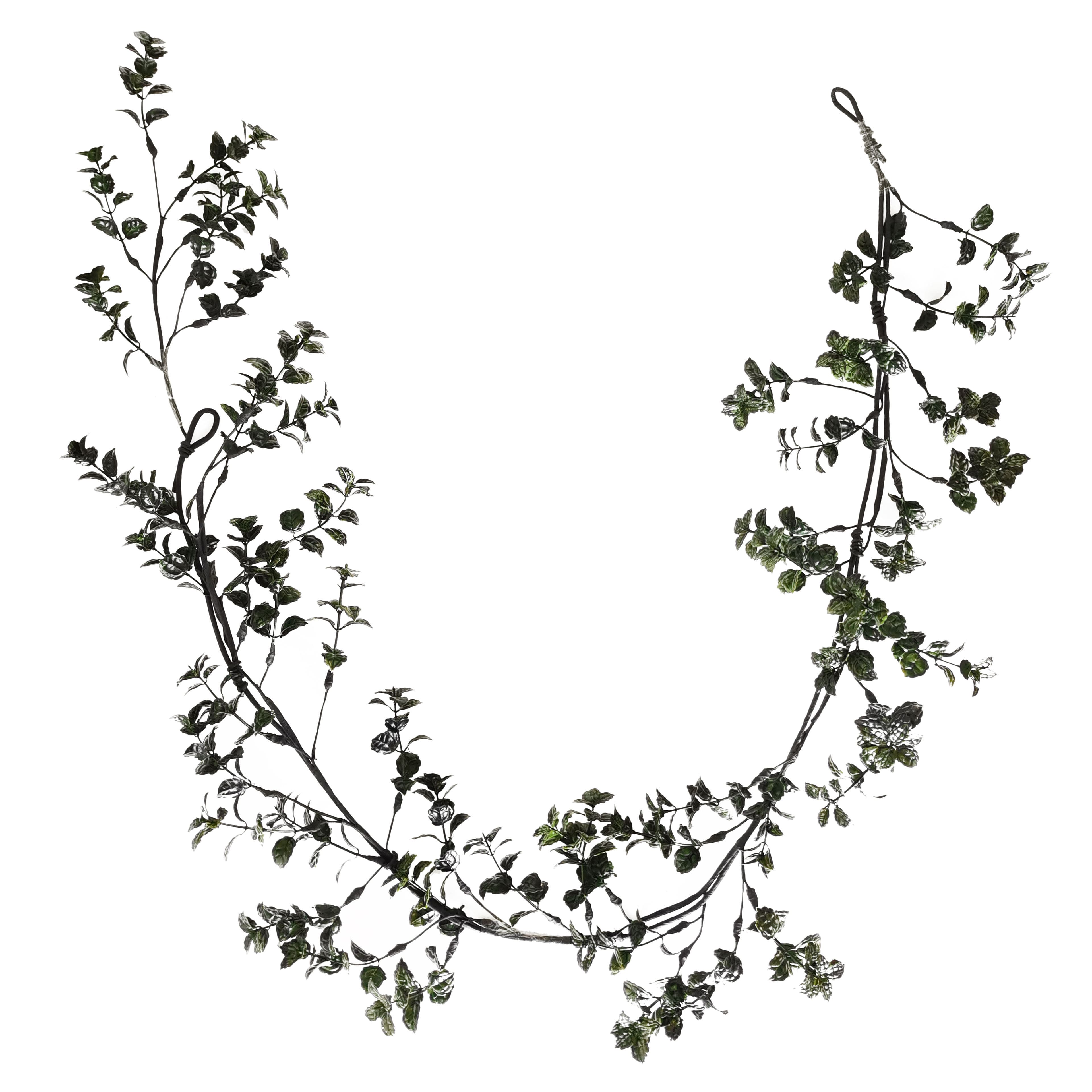 5ft. Black & Green Leaf Coil Halloween Garland by Ashland®, Halloween