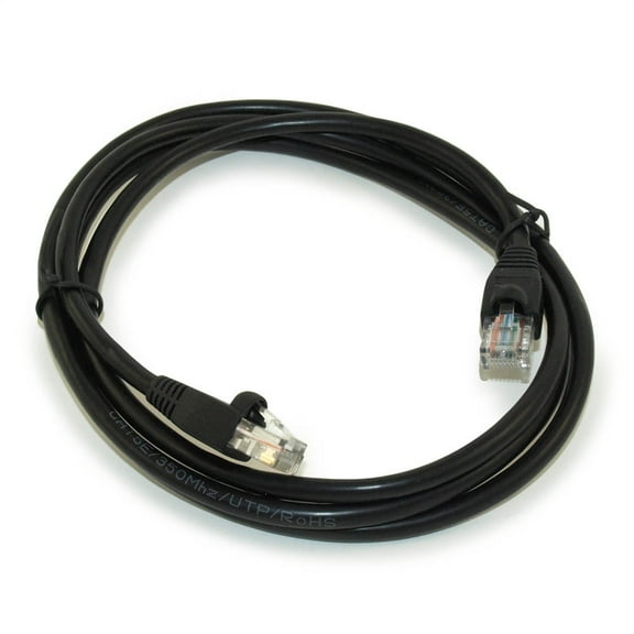 5ft Cat5E Ethernet RJ45 Patch Cable, Stranded, Snagless Booted, BLACK