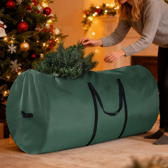 5ft Christmas Tree Storage Bag Heavy Duty Xmas Storage Container with Reinforced Handles for Indoor Waterproof Storage Box for Holiday Spruce and Organization