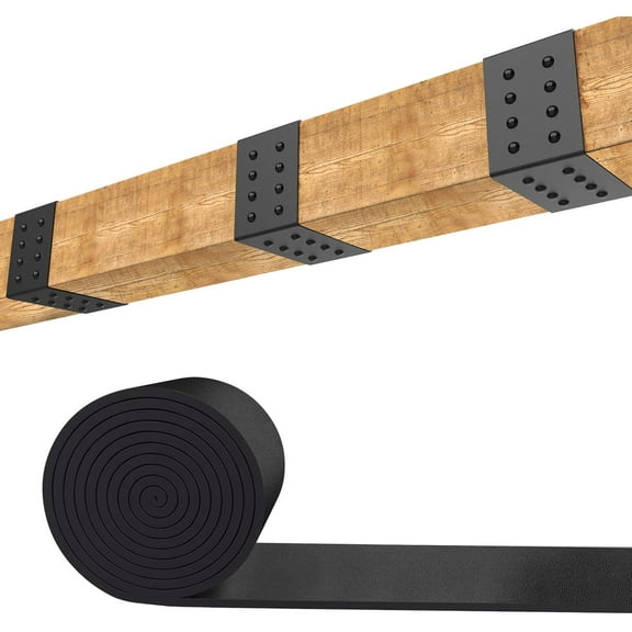 5ft Faux Wood Beam StrapFlexible Beams Gap Hiding Strap, Wood Beams Metal Look StrapArchitectural Products for Faux Wood Beams,Ceiling Beam and Cabin Shutters Accessories (2.36"Width)