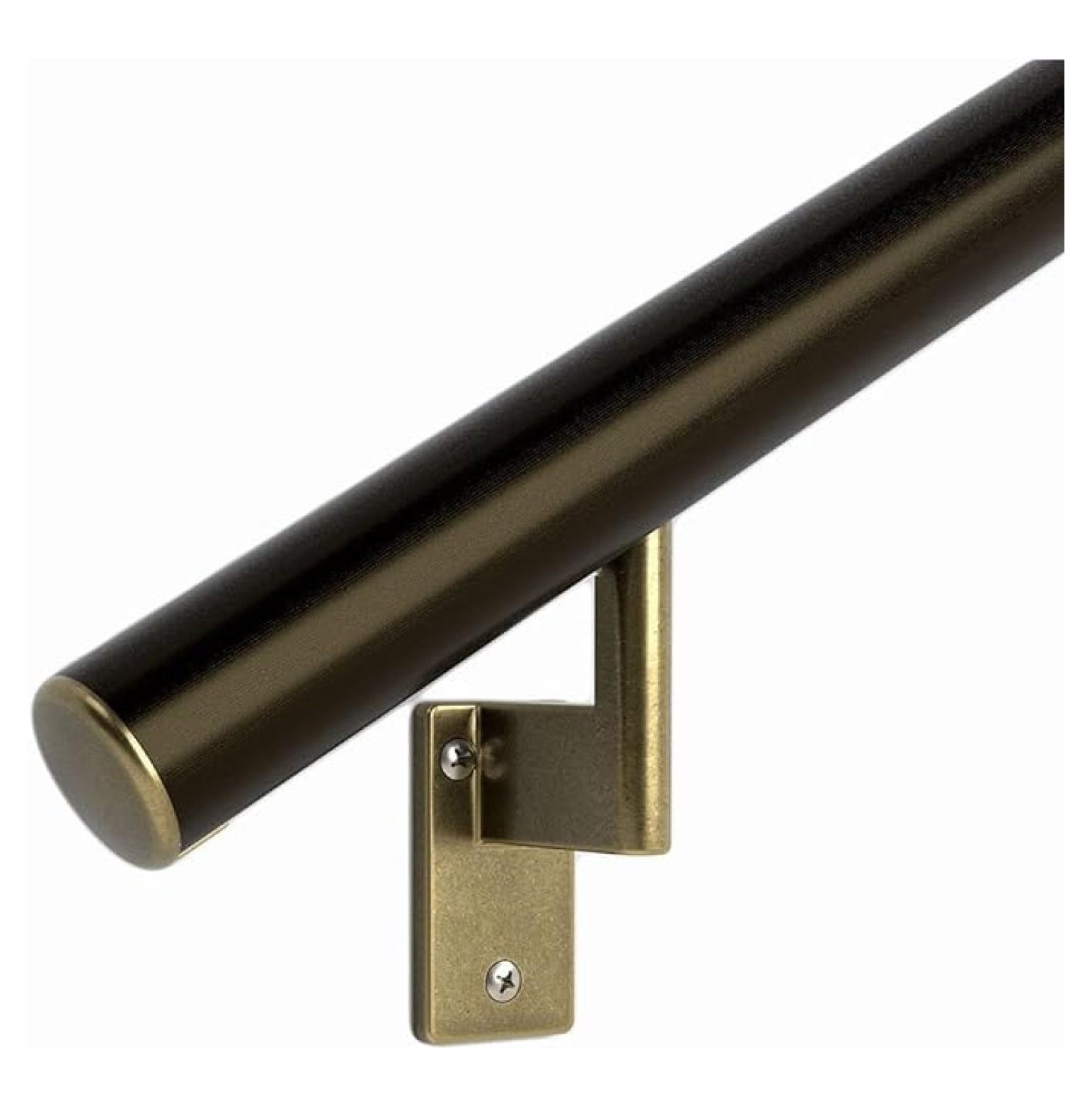 Pivoting Railing Hardware 5ft Flush Handrail Kit - Architectural Bronze - Complete Indoor/Outdoor ...