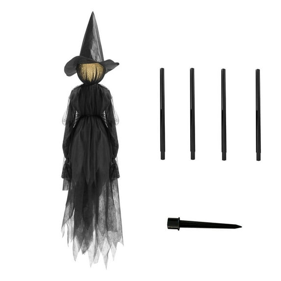 5ft Light up Witch Stakes Halloween Yard Decorations, Scary Witches with Multiple Colors LED Lights, Haunted House Props for Outdoor Garden Lawn Party Decor