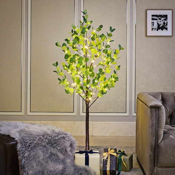 5ft Lighted Eucalyptus Tree
