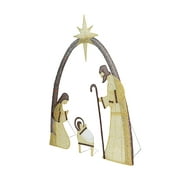 5ft Lighted Outdoor Christmas Decoration Nativity Scene Garden Decorations Ornament Statue, Xmas Yard Decor Nativity Set for Lawn Home Holiday Party with Lights, Ground Stakes and Zip Ties