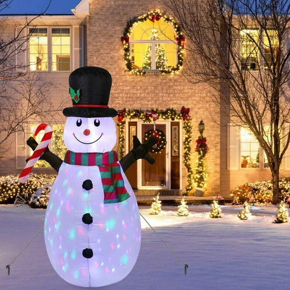 AirSMall 5ft Inflatable Snowman Christmas Lawn Decorations with LED Lights for Indoor and Outdoor Garden