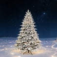 thumbnail image 1 of 5ft PE/PVC Mixed Flocking Automatic white Christmas Tree - Easy Setup Foldable Holiday Decor, 1 of 7
