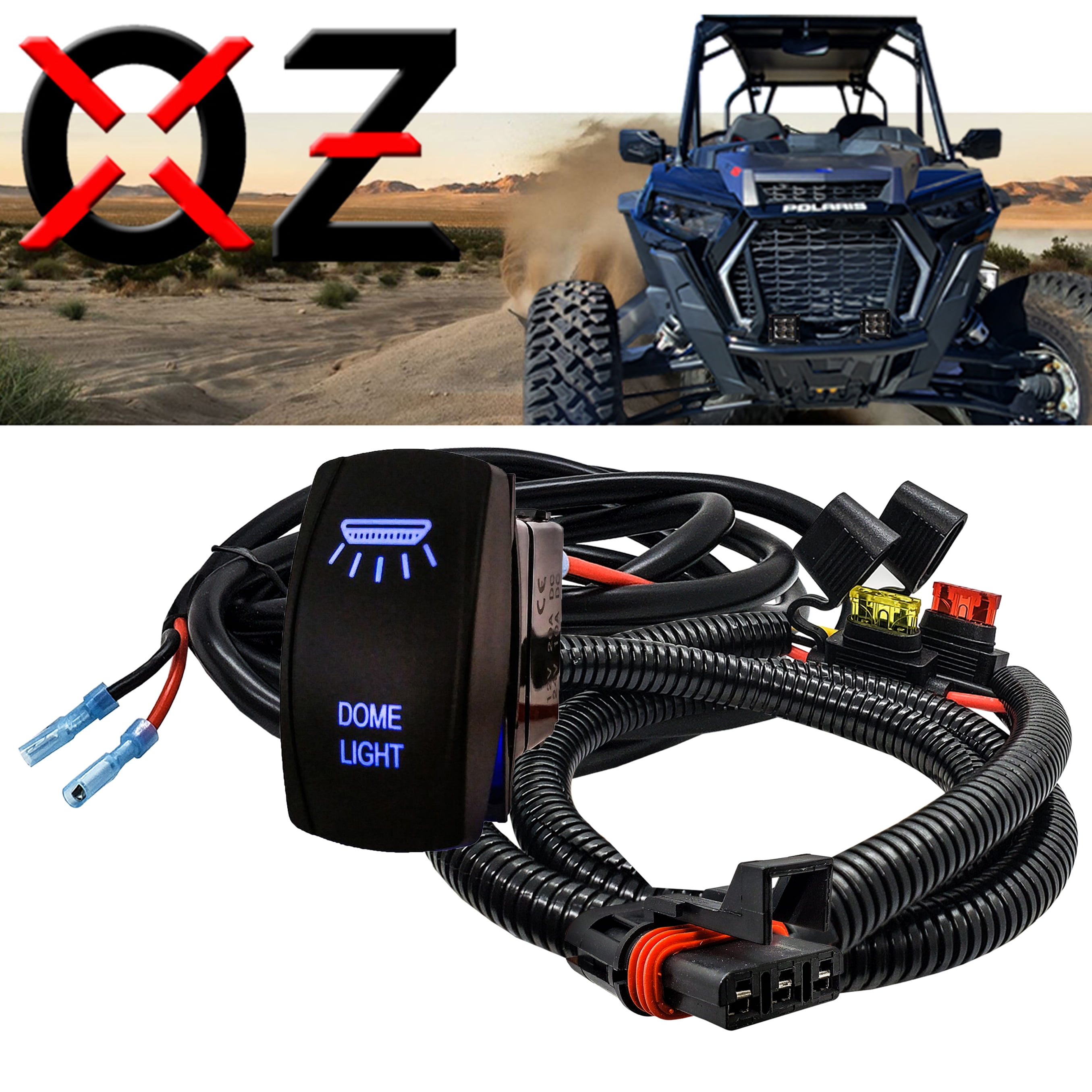 5ft. Power Bus Bar Plug Wire Harness Kit for LED Dome Lights Compatible