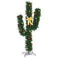 5ft PreLit Cactus Pine Artificial Christmas Tree, PreStrung Warm
