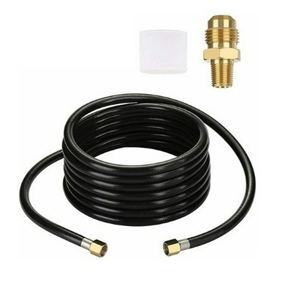 5ft Propane Supply Hose POL Connectors to Inverted Male Flares Portable Accessory for Efficient Camping and Grilling