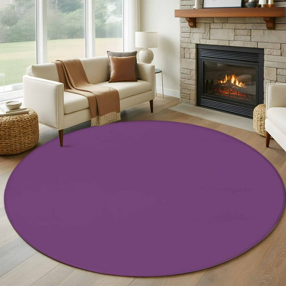 5ft Round Rug, Non-Skid Rubber Backing Large Area Rugs - Living Room Bedroom Home Office, Indoor Floor Mat Carpets Washable Rug