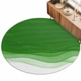 5ft Round Rug Ombre Green Waves Area Rugs for Living Room Bedroom ...