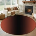 thumbnail image 1 of 5ft Round Rug, Red Black Ombre Non-Skid Rubber Backing Large Area Rugs - Living Room Bedroom Home Office, Modern Gradient Abstract Art Indoor Floor Mat Carpets Washable Rug, 1 of 9