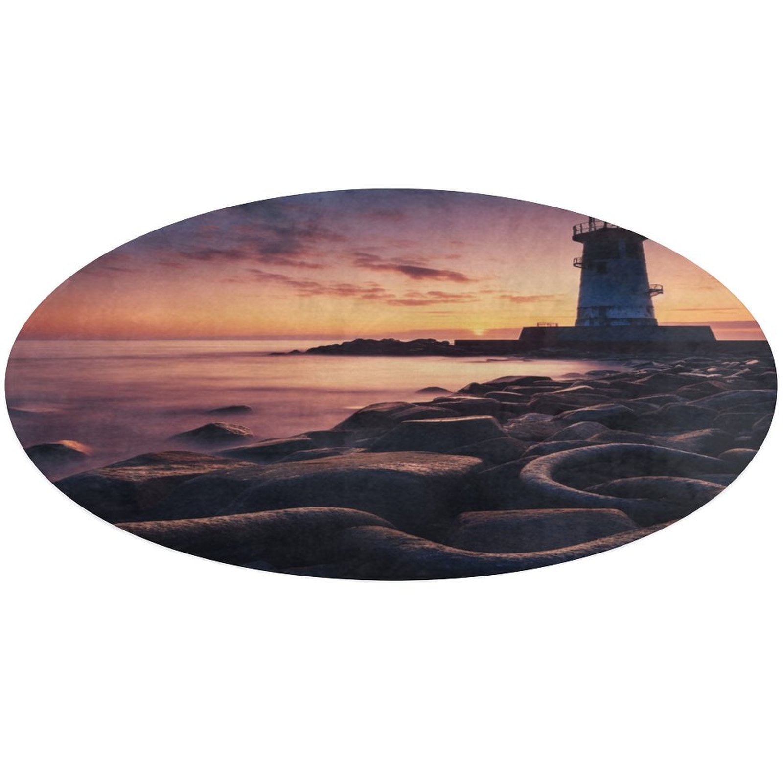 5ft Rug for Kids Room Playroom Nursery Bedroom Ocean Lighthouse ...