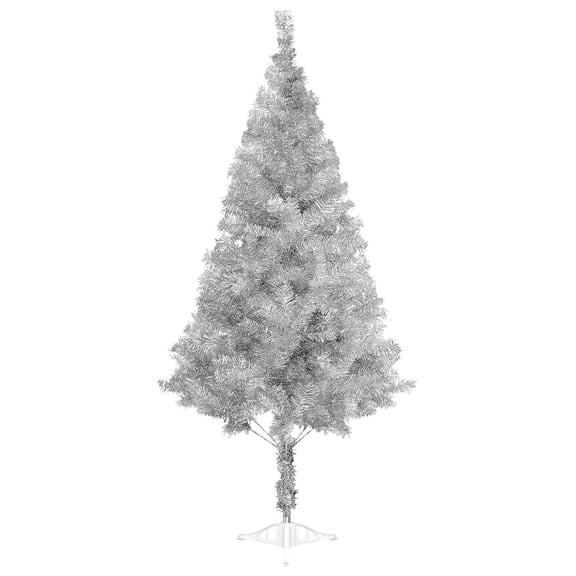 5ft Silver Christmas Tree for Home, Office, Party Decoration, Artificial Tinsel Christmas Tree for Xmas Seasonal Holiday Decoration Indoor Outdoor (Silver-5ft)