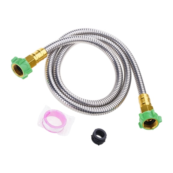 5ft Stainless Steel Garden Leader Hose Female to Male Leader Hoses Leakproof Flexible Water Hose Water Pipe Connection