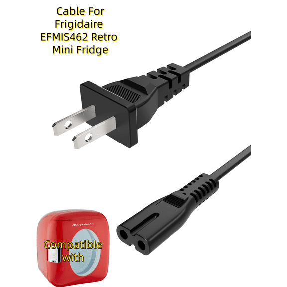 5ft UL AC Power Charger Cord Cable Compatible with Frigidaire EFMIS462 Retro Mini Fridge