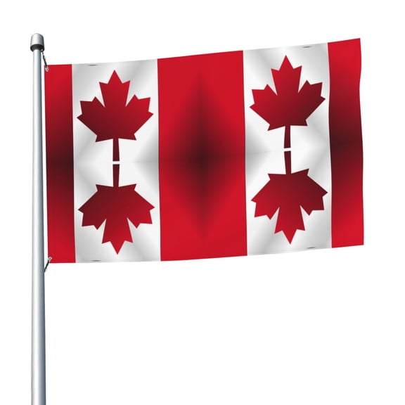 5ft X 8ft Canada Flag Pattern Flag Weather-Resistant Polyester Outdoor Decor