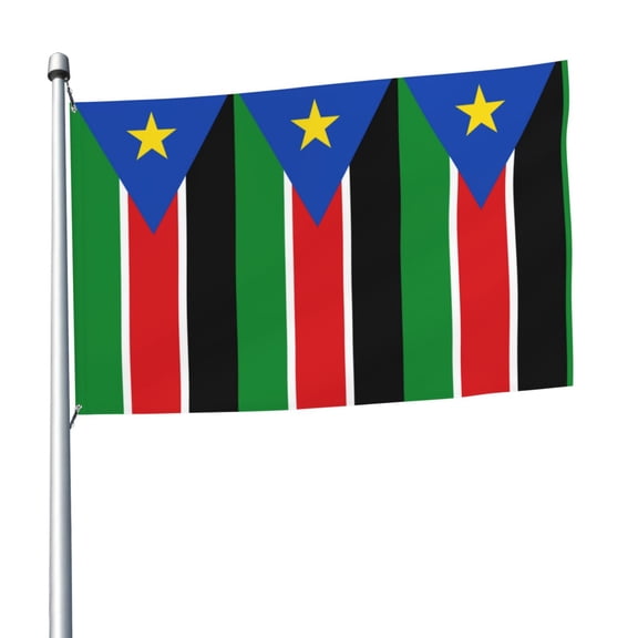 5ft X 8ft Cover Flag Of South Sudan Flag Weather-Resistant Polyester Outdoor Decor